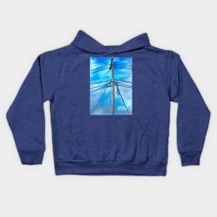 Sunny Telephone Pole Kids Hoodie